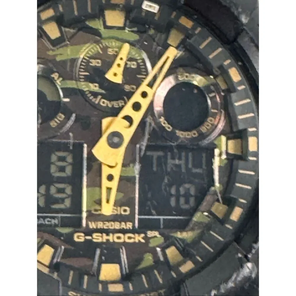 CASIO G-SHOCK GA-100CF-1A9 Camouflage Black Analog Digital Watch